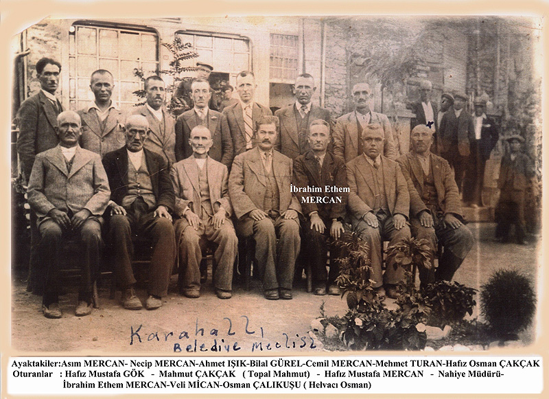 Karahallı Belediye Meclisi - Yıl 1945
